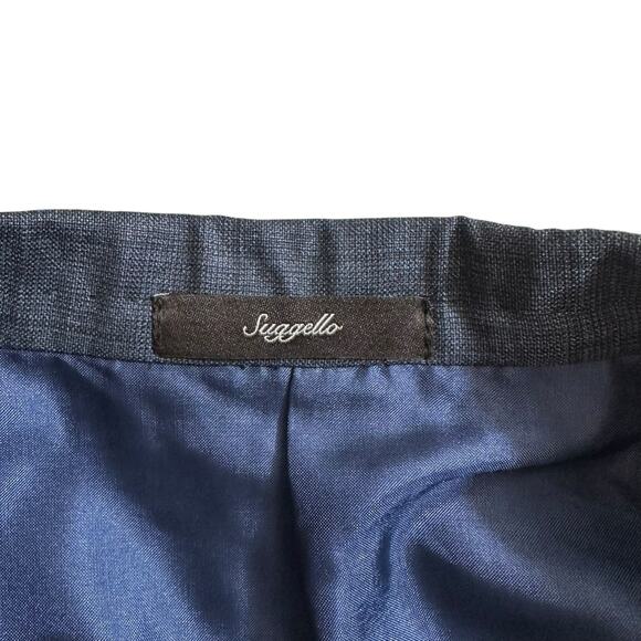 Galaxy Suggello Men’s 100% Wool 2 Button Blazer Navy Blue Size 48B Made in Korea - Picture 11 of 13